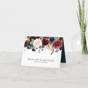 Autumn Rustic Dazzling Burgundy Thank You