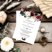 Autumn Rustic Dazzling Burgundy Wedding