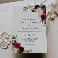 Autumn Rustic Dazzling Burgundy Wedding