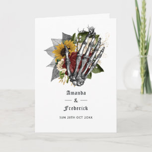 Autumn Rustic Floral Gothic Wedding Program