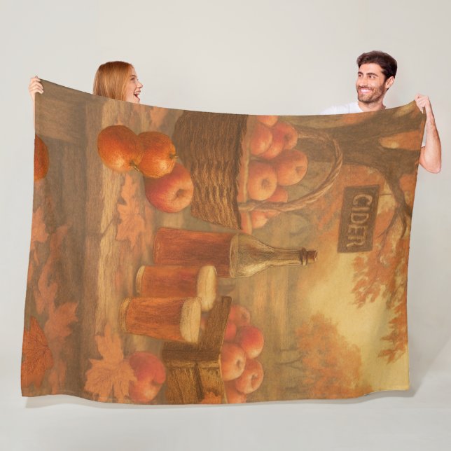 Autumn’s Pour - Rustic Cider Tasting Fleece Blanket (In Situ)