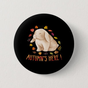 Autumn’s Says Cute Bunny Autumn It’s Fall Y’all 6 Cm Round Badge