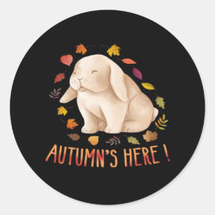 Autumn’s Says Cute Bunny Autumn It’s Fall Y’all Classic Round Sticker