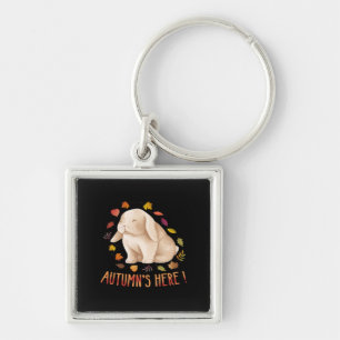 Autumn’s Says Cute Bunny Autumn It’s Fall Y’all Key Ring