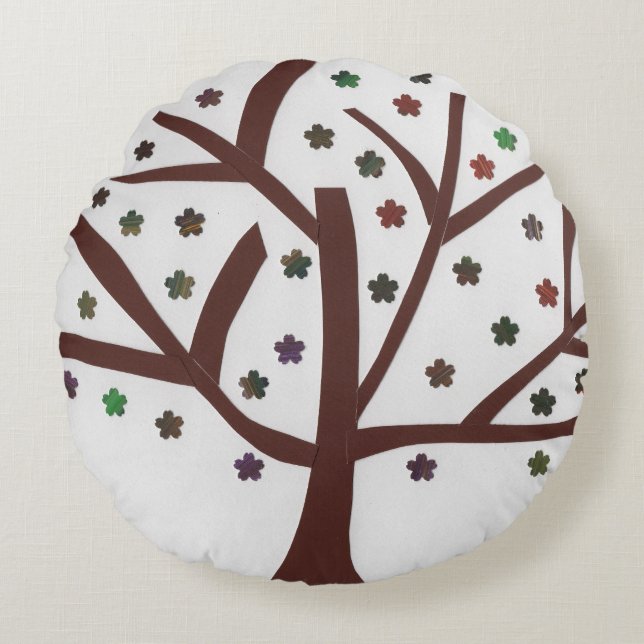 Autumn’s Tree is in my Heart Round Cushion (Front)