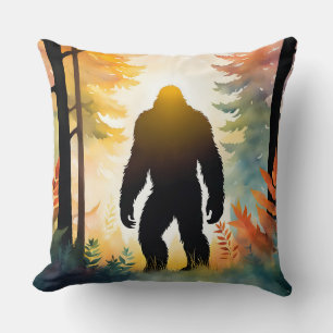 Autumn Sasquatch Colourful Landscape Cushion