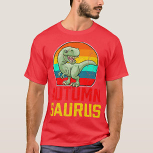 Autumn Saurus Family Reunion Last Name Team Funny  T-Shirt