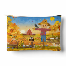 Autumn Scarecrow Accessory Pouch