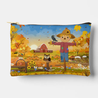 Autumn Scarecrow Accessory Pouch