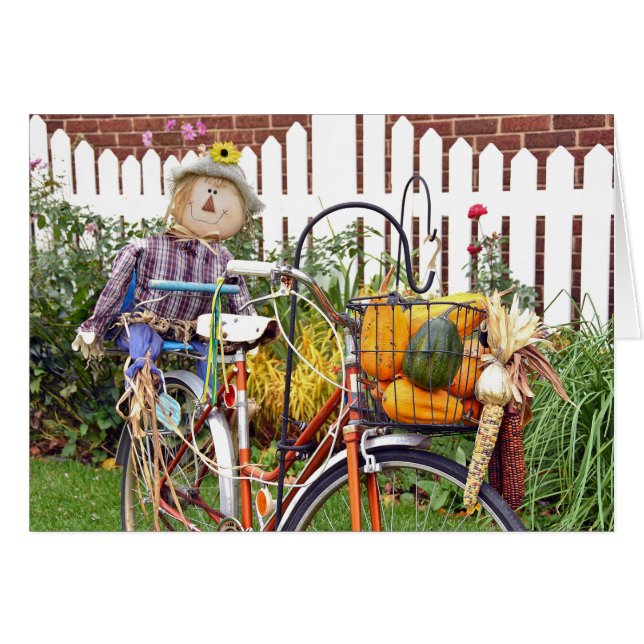 autumn scarecrow on bicycle (Front Horizontal)