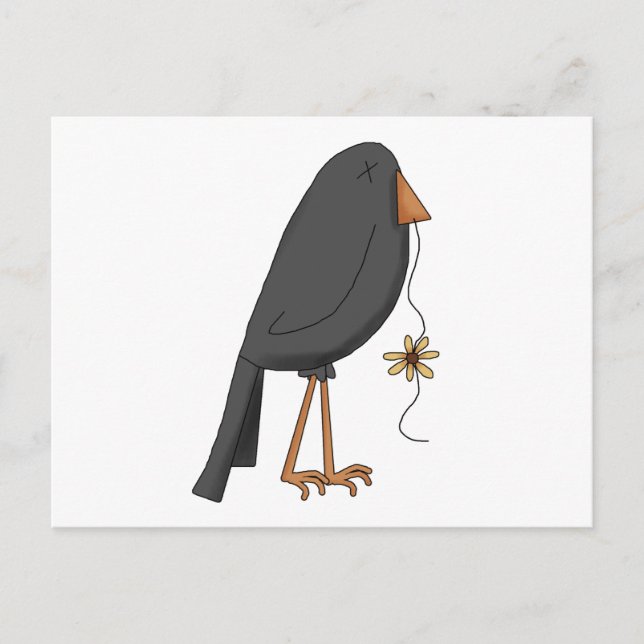 Autumn Scarecrows · Crow Postcard (Front)