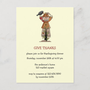 Autumn Scarecrows · Scarecrow Holiday Postcard