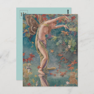 Autumn Scattering Leaves Postcard