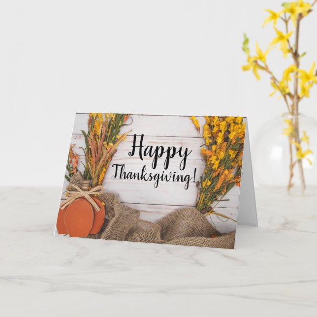 Autumn Scene Greeting Card (Yellow Flower)