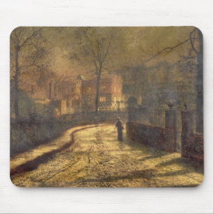 Autumn Scene, Leeds, 1874 (oil on board) Mouse Pad