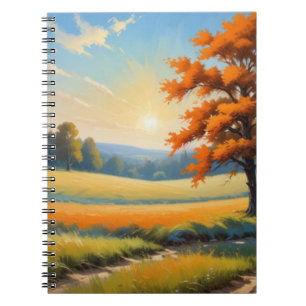 Autumn Scene Spiral Notebook
