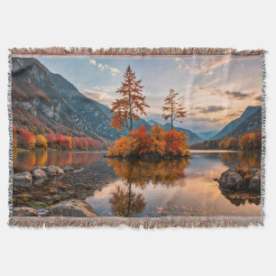 Autumn Scene Throw Blanket