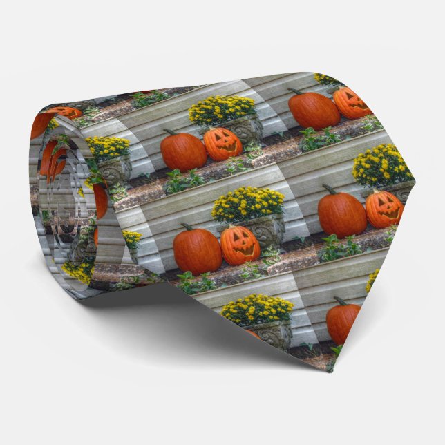 Autumn Scene Tie (Rolled)