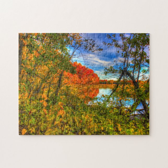 Autumn Scene Wisconsin. Jigsaw Puzzle (Horizontal)