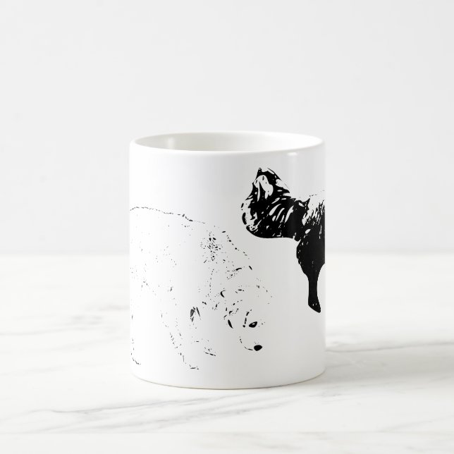 Autumn Scent Patrol, Two Dogs Coffee Mug (Center)