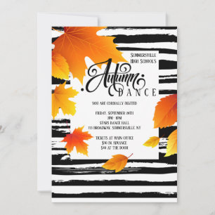 Autumn School Dance Invitation