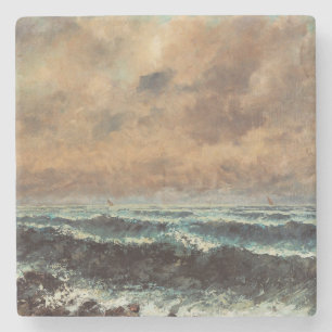 Autumn Sea – Gustave Courbet Stone Coaster