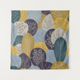 Autumn seamless pattern, abstract vintage backgrou tapestry