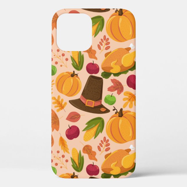 Autumn seamless pattern, cute fall cartoon texture Case-Mate iPhone case (Back)