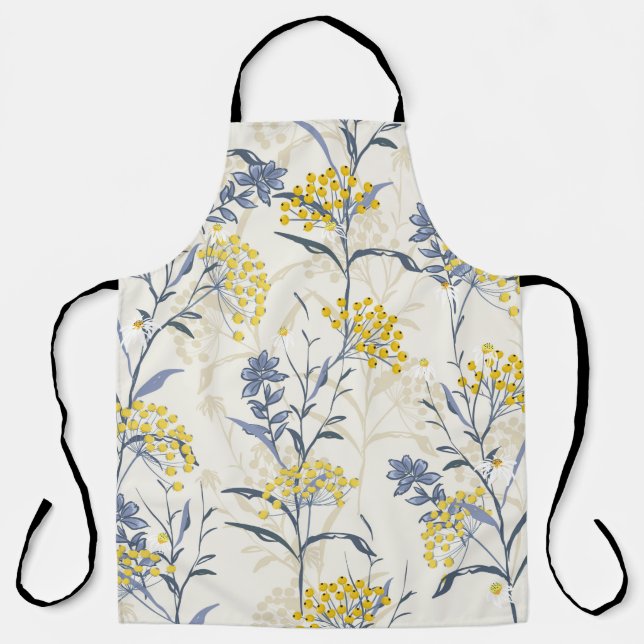 Autumn seamless pattern vintage with yellow berrie apron (Front)