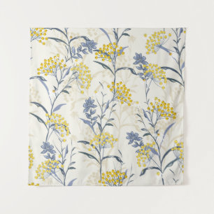 Autumn seamless pattern vintage with yellow berrie tapestry