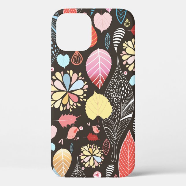 Autumn seamless pattern with colourful leaves and  Case-Mate iPhone case (Back)