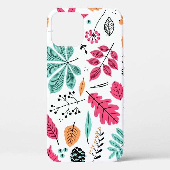 Autumn seamless pattern with leaf, autumn leaf bac Case-Mate iPhone case (Back)