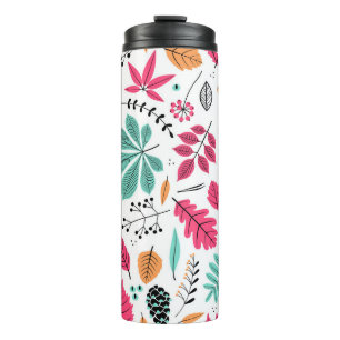 Autumn seamless pattern with leaf, autumn leaf bac thermal tumbler