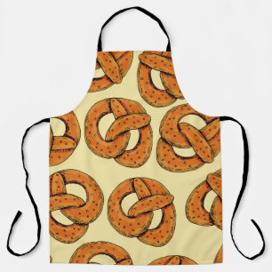Autumn seamless pattern with pretzels,octoberfest apron