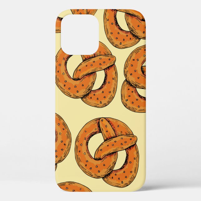 Autumn seamless pattern with pretzels,octoberfest  Case-Mate iPhone case (Back)