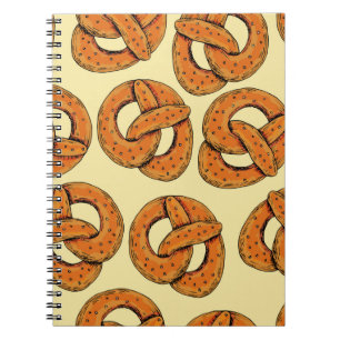 Autumn seamless pattern with pretzels,octoberfest notebook