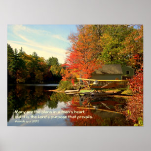 Autumn Seaplane Christian Photography Poster
