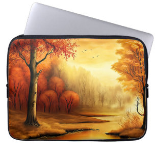 Autumn Season Landscape Painting-68752 Laptop Sleeve