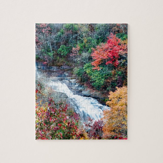 autumn season morning on blue ridge parkway mounta jigsaw puzzle (Vertical)