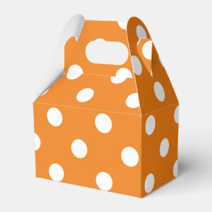 Autumn Season White Polka Dot Pattern Favour Box