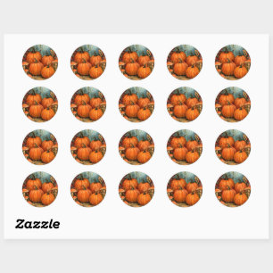 Autumn Seasonal Colours Classic Round Sticker
