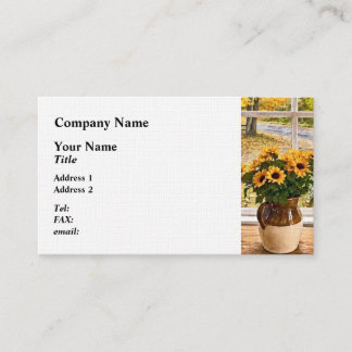 Autumn Seen Through a Window Business Card