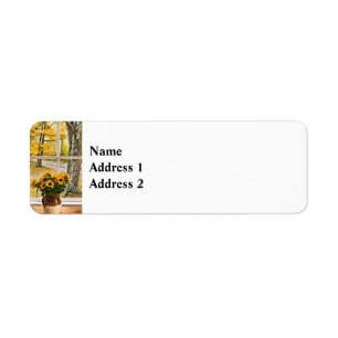 Autumn Seen Through a Window Return Address Label
