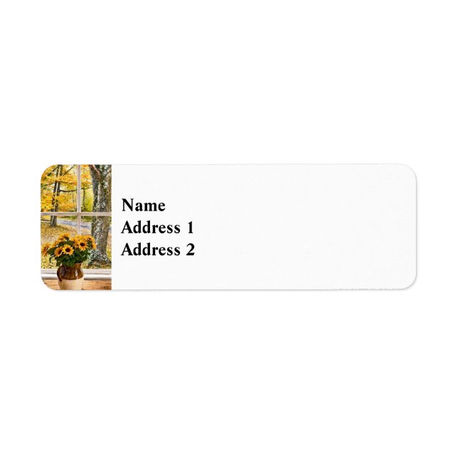 Autumn Seen Through a Window Return Address Label (Front)