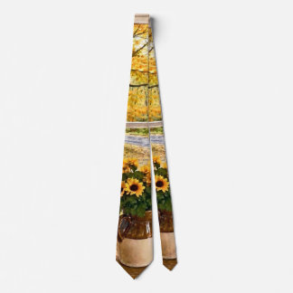 Autumn Seen Through a Window Tie