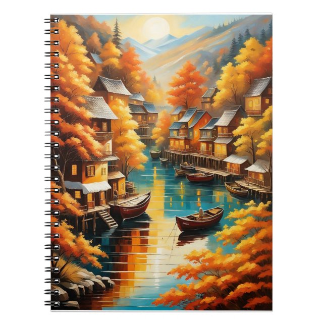 Autumn Serenity in the Mountains Notebook (Front)