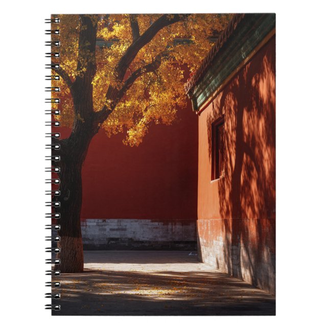 Autumn Serenity Notebook – Temple Courtyard Tranqu (Front)