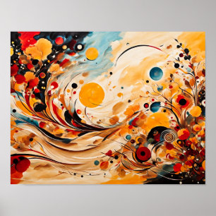 Autumn Series in Abstract Style Poster