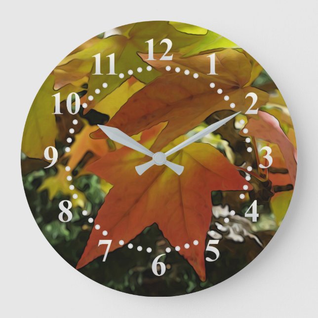Autumn shades large clock (Front)