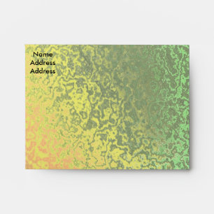 Autumn Shades of Green Yellow Note Card Envelope